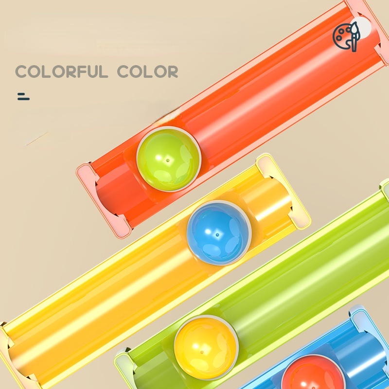 Bộ đồ chơi lắp ráp Zhan Qi Toys mô hình đường trượt bi lăn cho bé