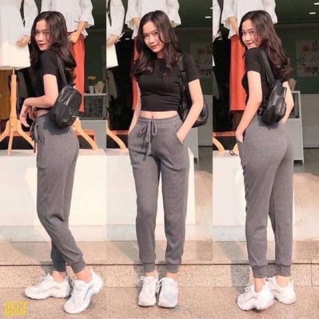 Quần Jogger Len Tăm Nữ Dày Dặn Siêu Ấm