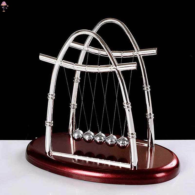 Đồ Chơi Bóng Cân Bằng Vật Lý Bảo Toàn Năng Lượng Bằng Kim Loại Để Bàn Trang Trí