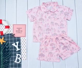 [GIẢM GIÁ] Pyjama thô lụa 100% cotton cho mẹ và bé