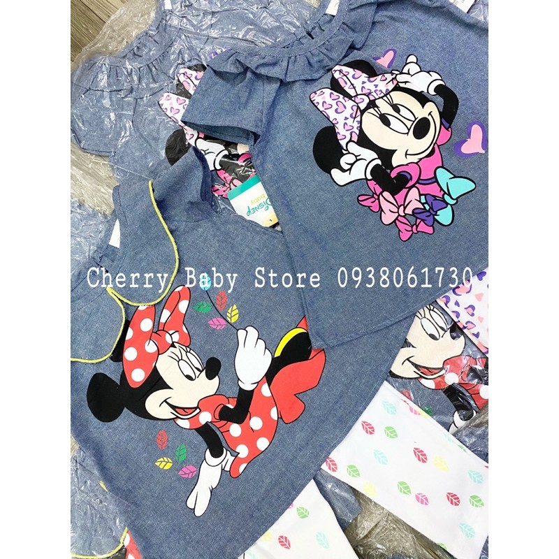 Bộ áo minnie + quần legging cotton Disney