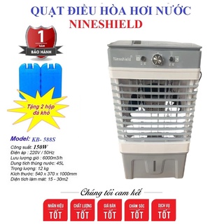 QUẠT ĐIỀU HOÀ HƠI NƯỚC HS-35A/ HS-588S TẶNG 2 BÌNH ĐÁ KHÔ CÓ BÁNH XE