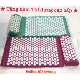 Thảm Gối Bấm Huyệt Nhập khẩu CN Nhật Bản tặng kèm túi đựng cao cấp