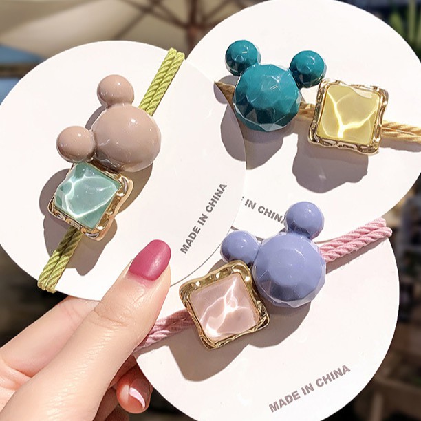 Dây buộc tóc hình gấu cute Hàn Quốc (Màu ngẫu nhiên), dây cột tóc, dây chun buộc tóc cute dễ thương