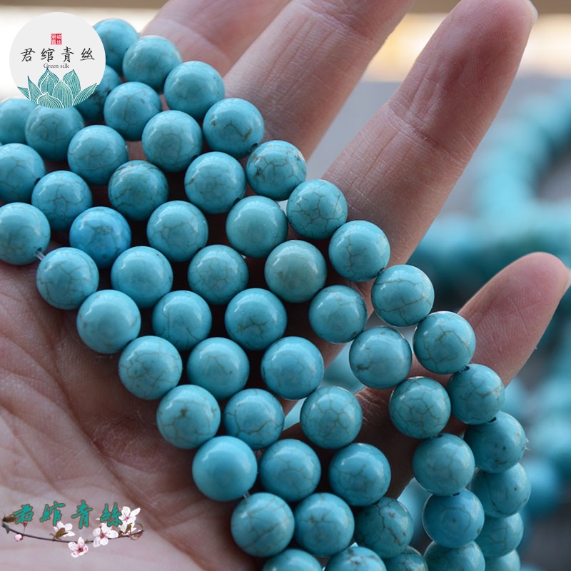 Chuỗi Hạt Ngọc Lam Tự Nhiên 4-12MM Dùng Làm Đồ Trang Sức Thủ Công