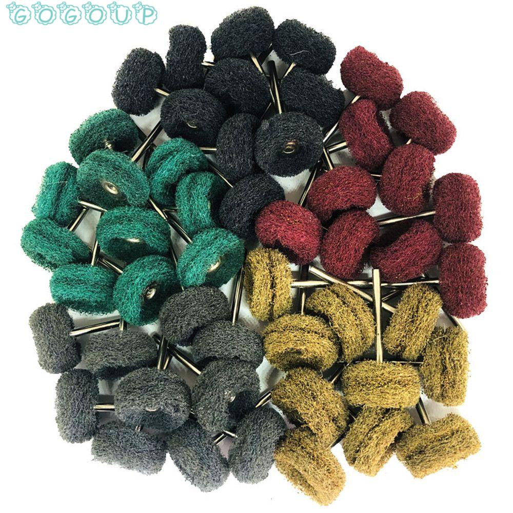 Set 10 Đĩa Mài Đánh Bóng Mini Bằng Nylon Đầu 3mm Nhiều Màu Sắc