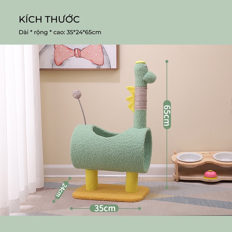 Cây cào móng hình khủng long/ cattree cho mèo khủng long BECHON