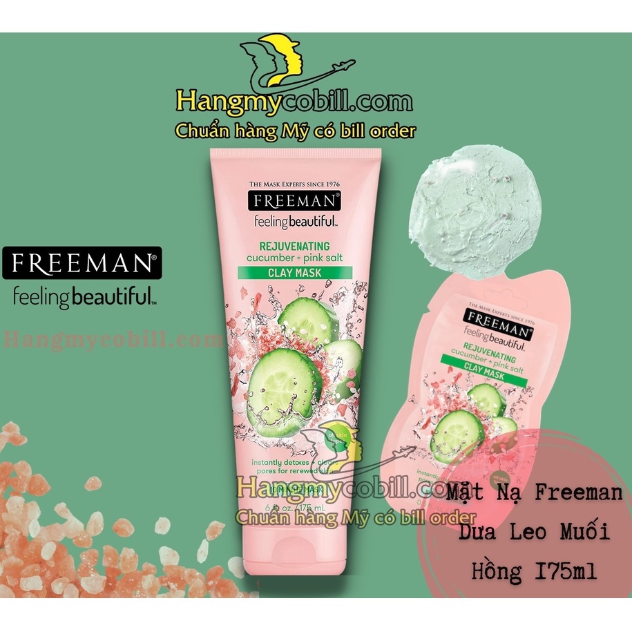 Mặt nạ freeman dưa leo + muối hồng - trẻ hoá làn da