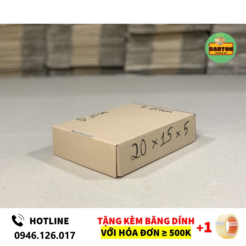 20 Hộp Carton Nắp Gài, Hộp Đựng Quà, Đựng Quần Áo, Phụ Kiện 3 lớp Sóng E