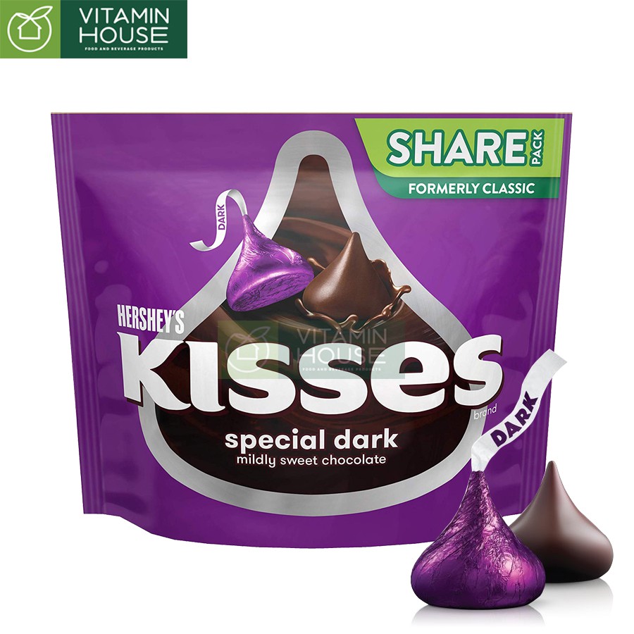 Chocolate Kisses Spectial Dark 283g Socola đen Kisses [VITAMIN HOUSE]