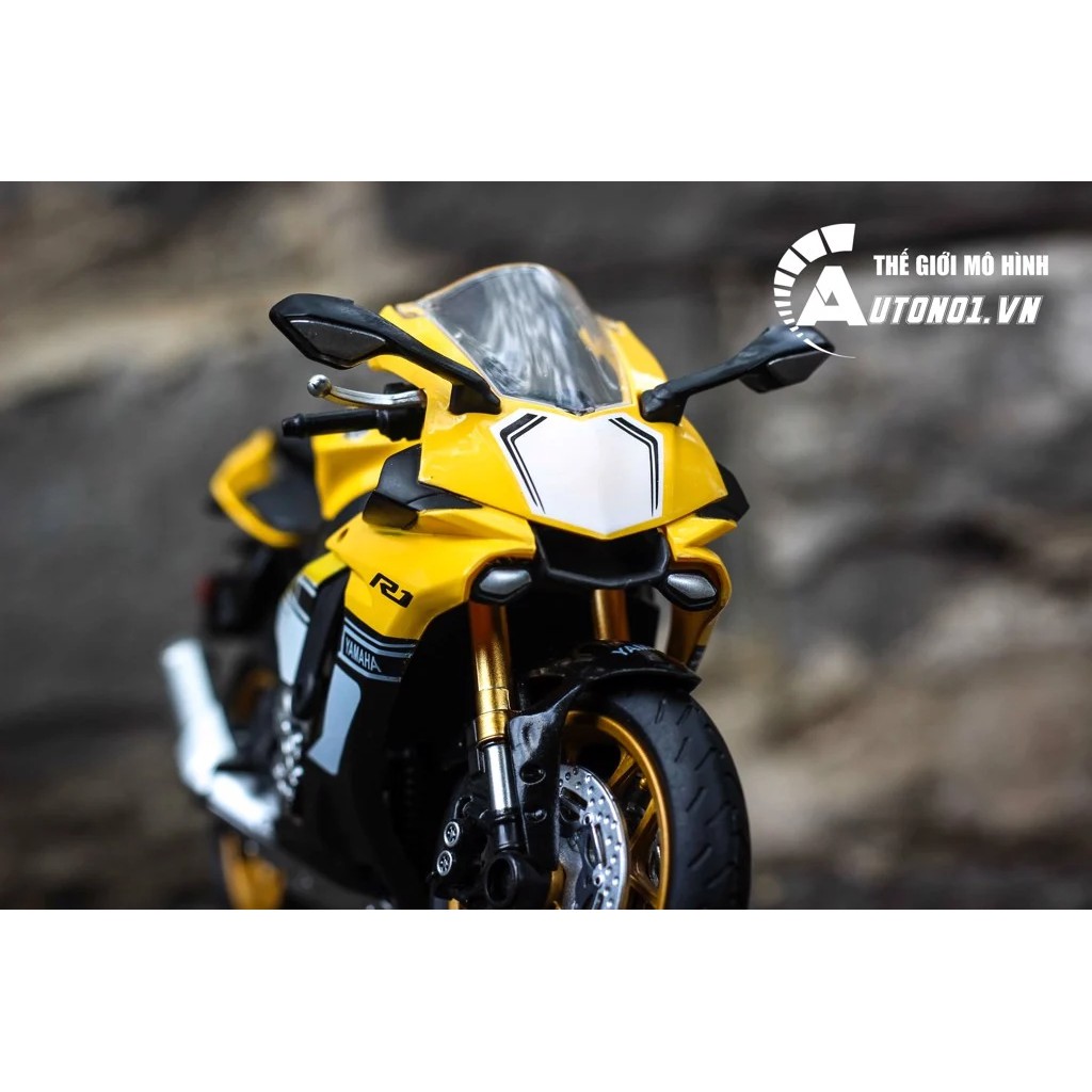 MÔ HÌNH YAMAHA YZF R1 60TH YELLOW 1:12 MSZ 7225