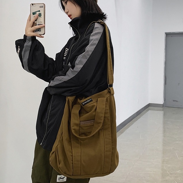 Túi Xách Vải Canvas Cỡ Lớn Thời Trang Hàn Quốc Cho Nam
