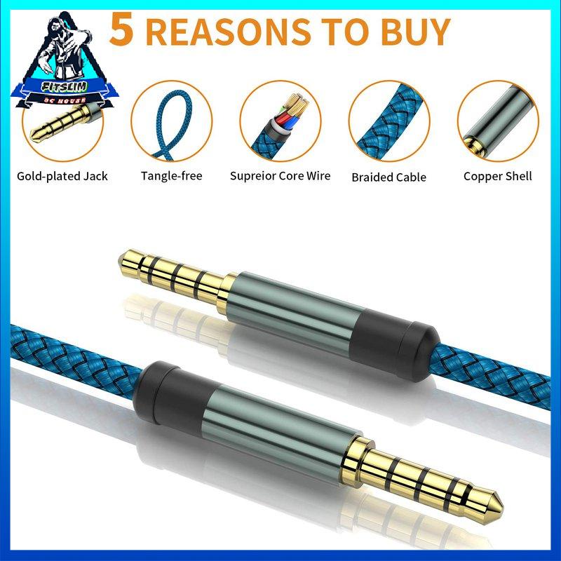 [Fitslim] 1.5m/3m 3.5mm AUX Cable Audio Cable 3.5mm Jacks Speaker Cable AUX Cable