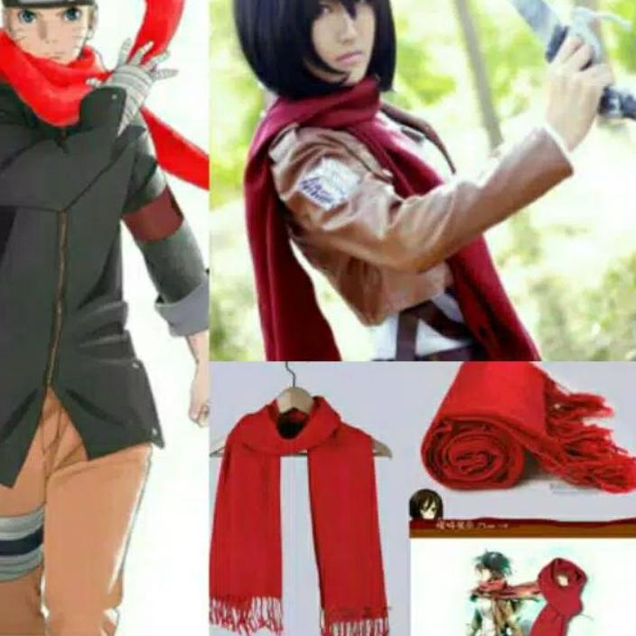 Rtl Khăn Quàng Đỏ Nhập Khẩu Mới Ayano Mikasa Atack on Titan Khăn Quàng Cổ Cuối Cùng!!