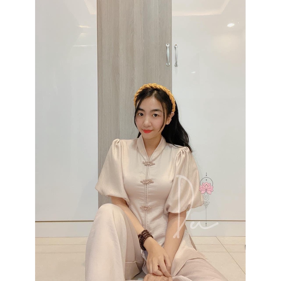PHÁP PHỤC, ĐỒ LAM ĐI CHÙA NỮ MẪU CỔ TIM NÚT HOA TAY PHỒNG THIẾT KẾ MỚI NHẤT ĐỦ MÀU, ĐỦ SIZE
