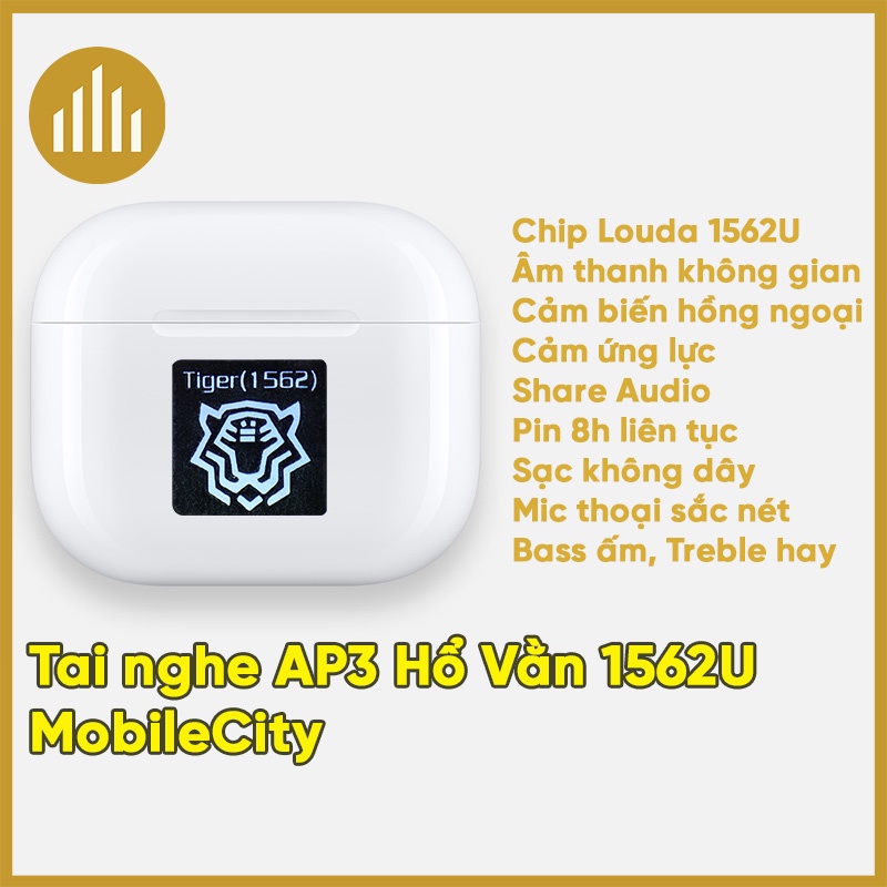 Tai nghe TWS AP3 Hổ Vằn 1562U | Âm thanh không gian | Pin trâu, Sạc không dây