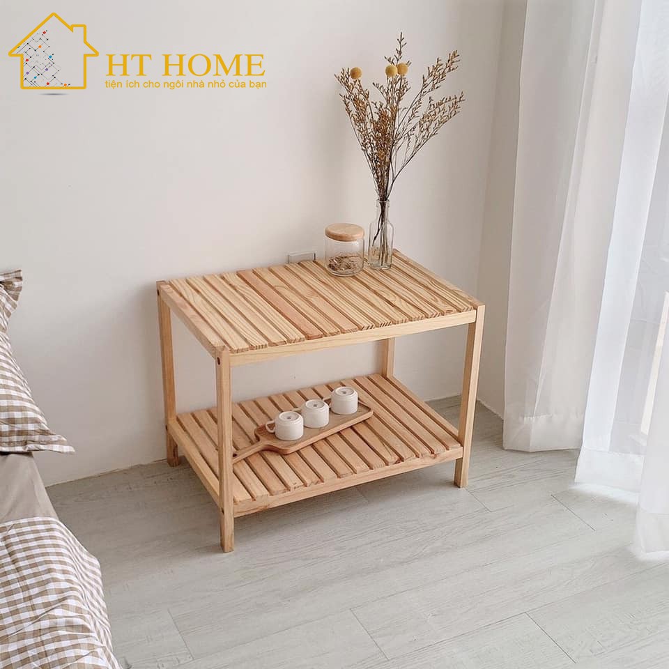 KỆ LÒ VI SÓNG 2 TẦNG GỖ THÔNG | BigBuy360 - bigbuy360.vn