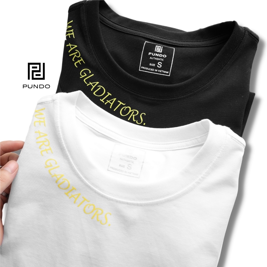 Áo thun nam nữ unisex bigsize đến 105kg phông cao cấp 2 màu trắng đen chất vải cotton PUNDO ATPD16