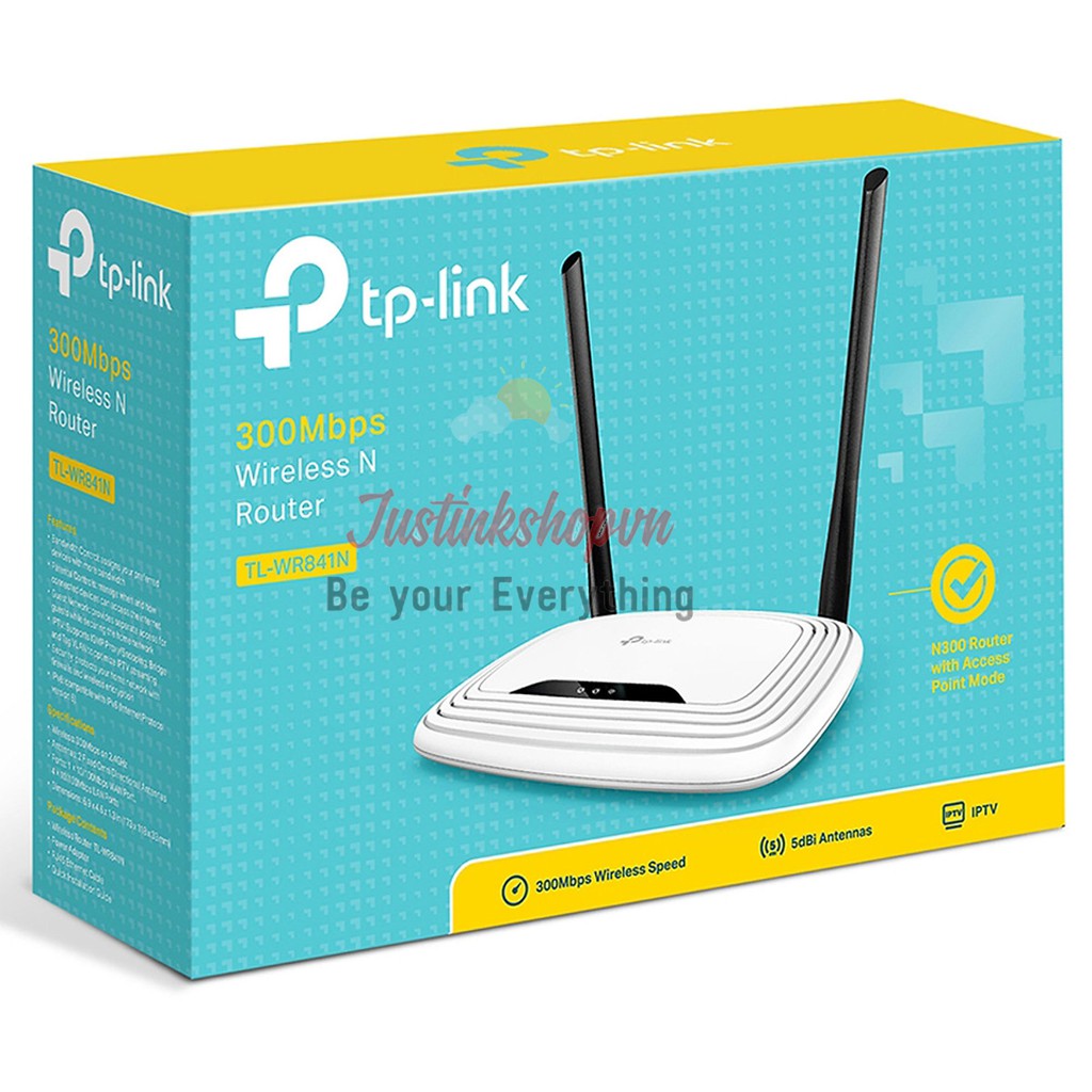 Bộ Phát Wifi 2 Râu Anten TP-Link TL-WR841N - Router Wifi Chuẩn N Tốc Độ 300Mbps - Hàng Chính Hãng - JLVQ-1206-PWTP