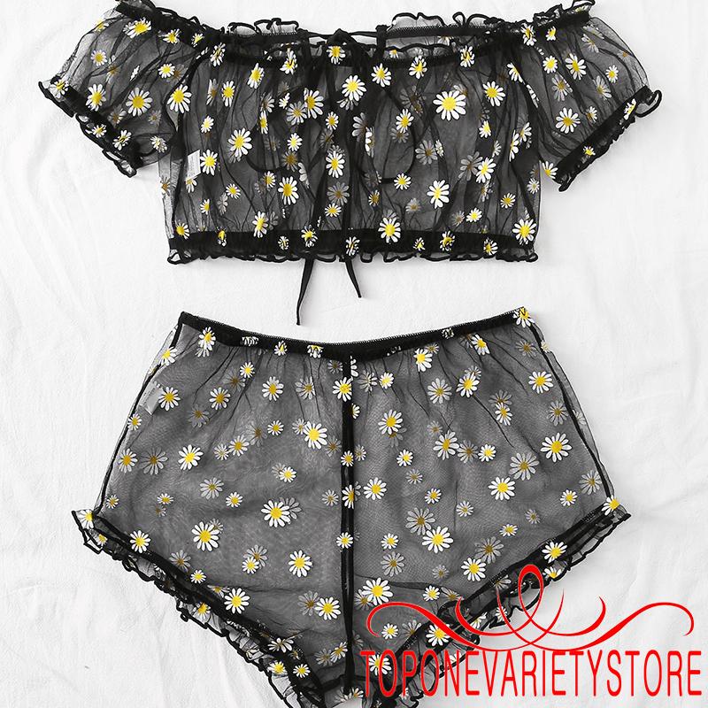 Set Đồ Lót 2 Mảnh Phối Ren Gợi Cảm Dành Cho Nữ