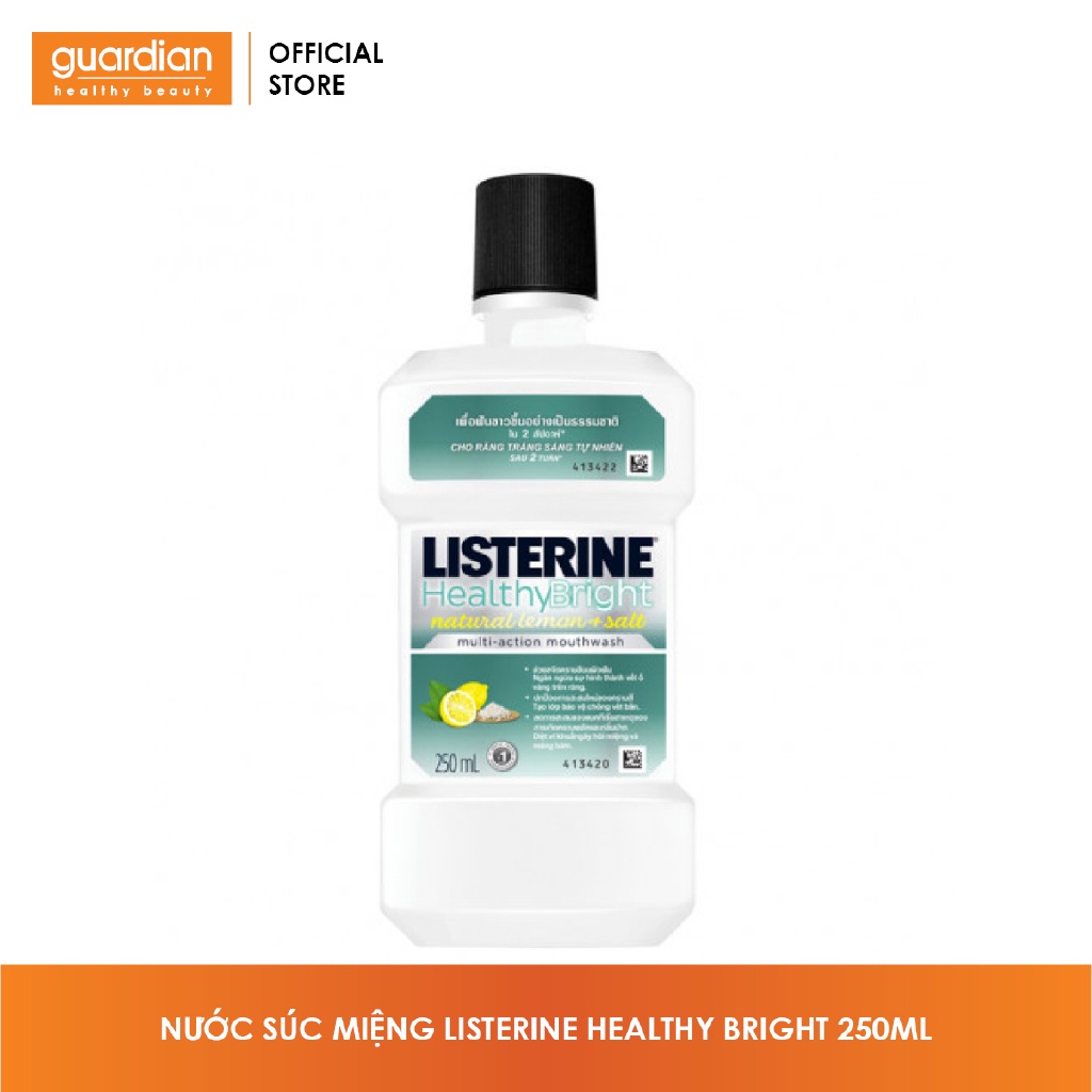 Nước súc miệng làm trắng răng Listerine Healthy Bright 250ML