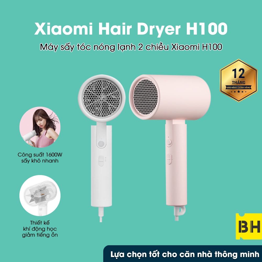 Máy Sấy Tóc Tạo Kiểu Xiaomi H100 Ion Âm Làm Tóc Chuyên Nghiệp 1600W Khô Nhanh Gấp Gọn Tiện Ích