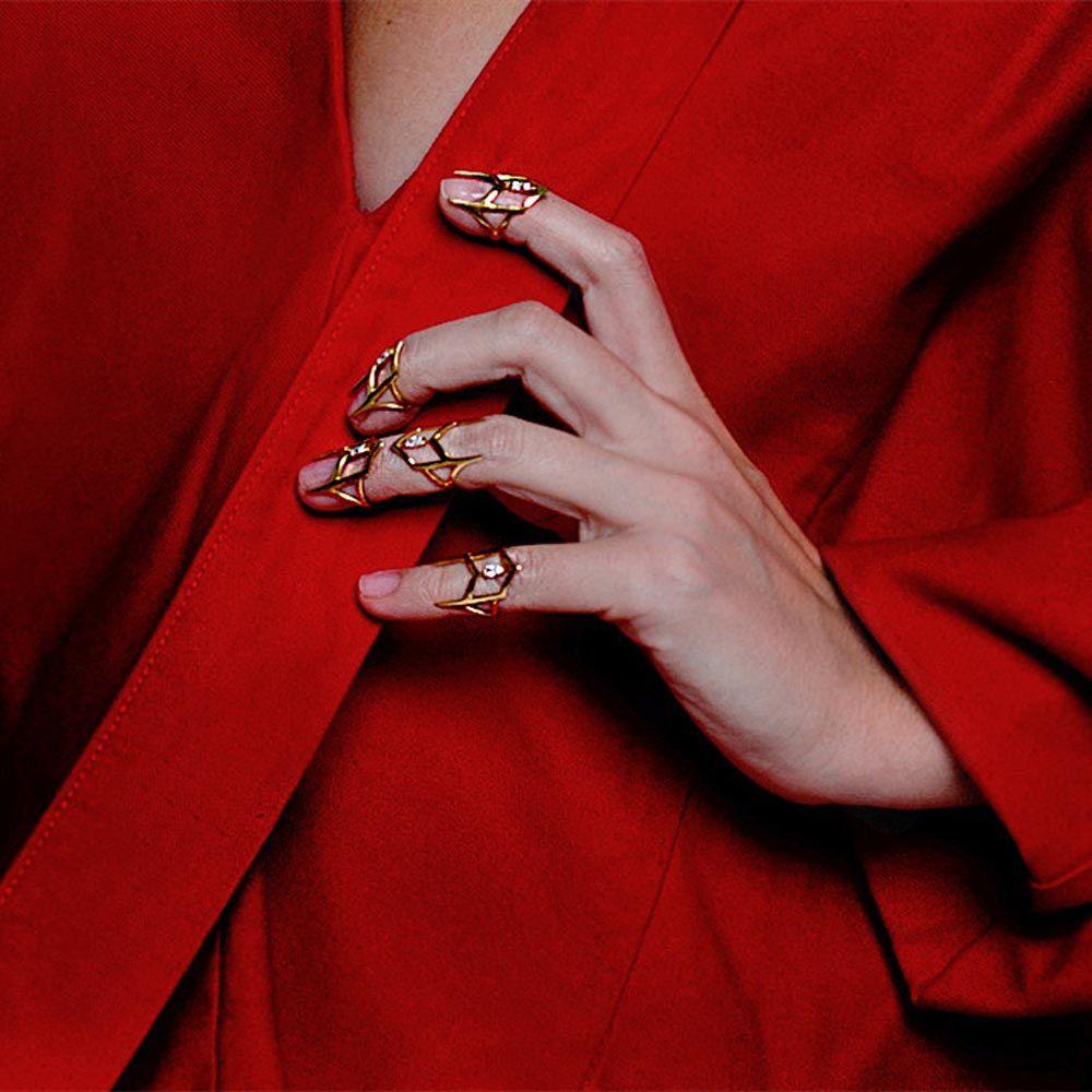 Ốp Bảo Vệ Móng Tay Phong Cách Punk Thanh Lịch Dành Cho Nữ