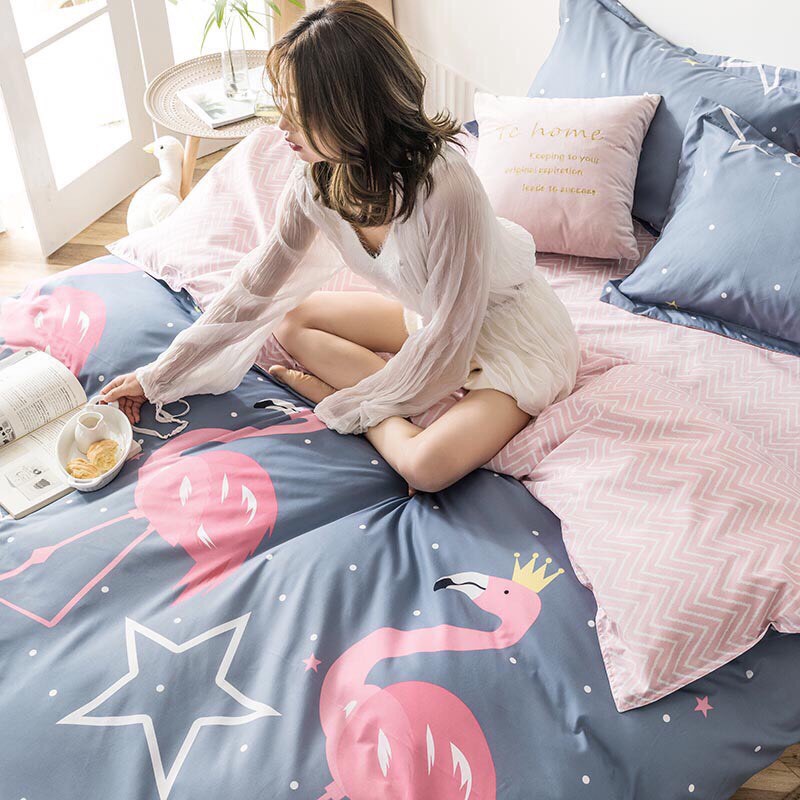 Bộ Chăn Ga Cotton POLY MẪU HOA HẬU HẠCchăn, ga, cotton, ga nệm, chăn ga, cotton poly, chăn nệm, chăn ga gối, bedding️