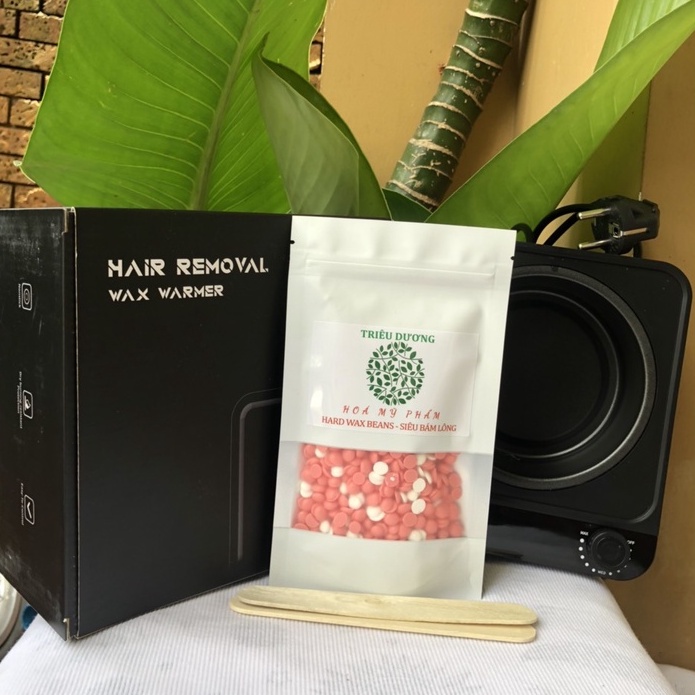 COMBO WAX LÔNG : 01 Nồi nấu sáp chống dính cao cấp + 100gr Sáp Triêu Dương + 50ml Mỡ trăn (Free que sáp)