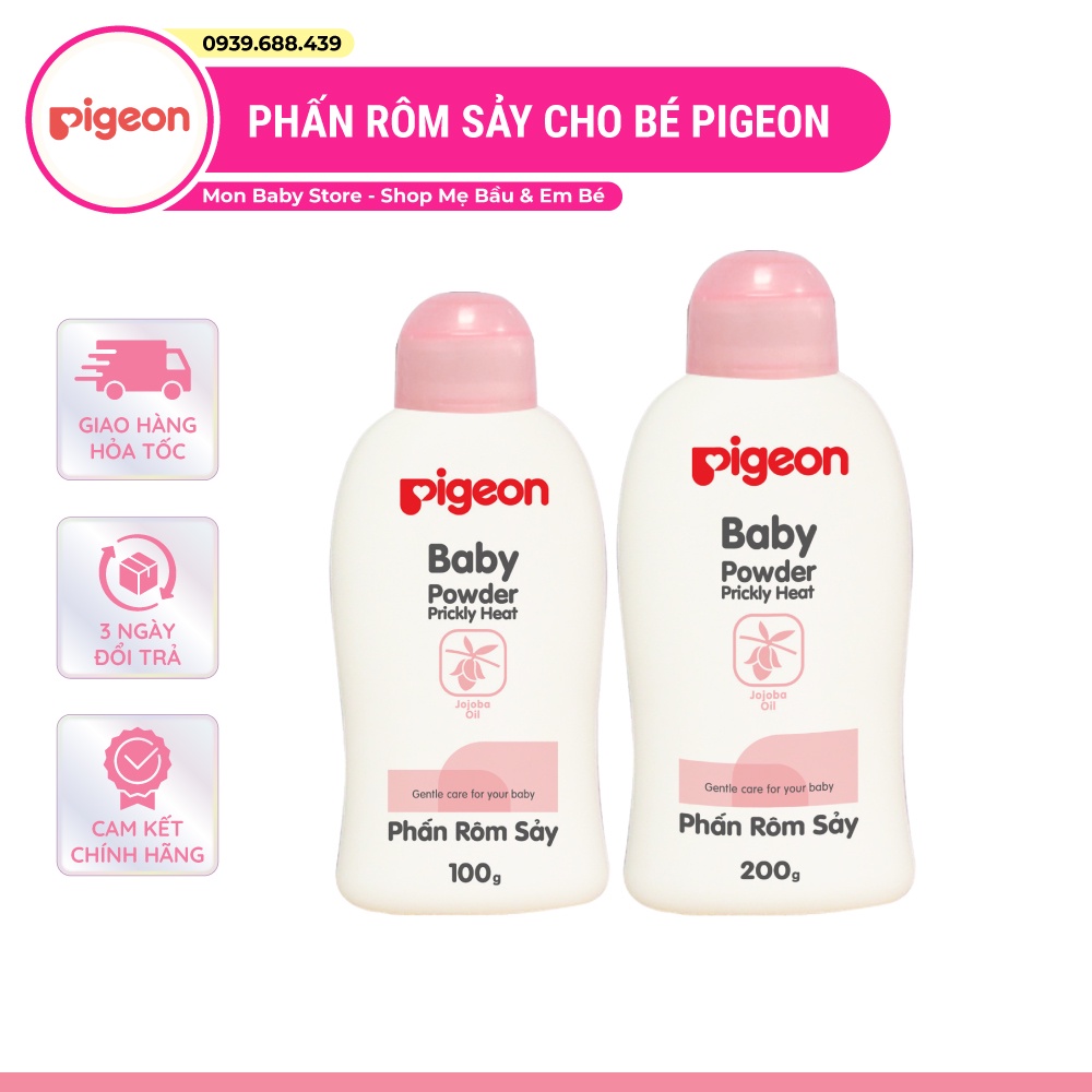 [Chính Hãng] Phấn rôm sẩy Pigeon nắp màu 100g / 200g