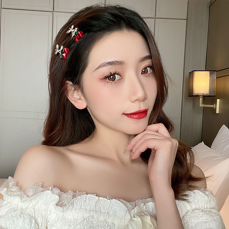 Kẹp Tóc Hình Quả Cherry Dễ Thương Phong Cách Hàn Quốc 2022 Cho Nữ