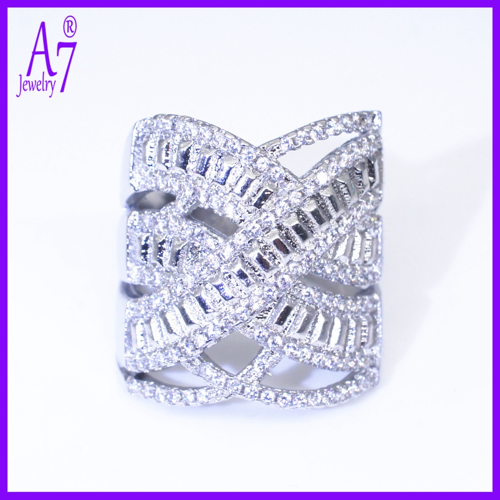 Nhẫn nhiều lớp mạ bạc S925 sang trọng thời trang