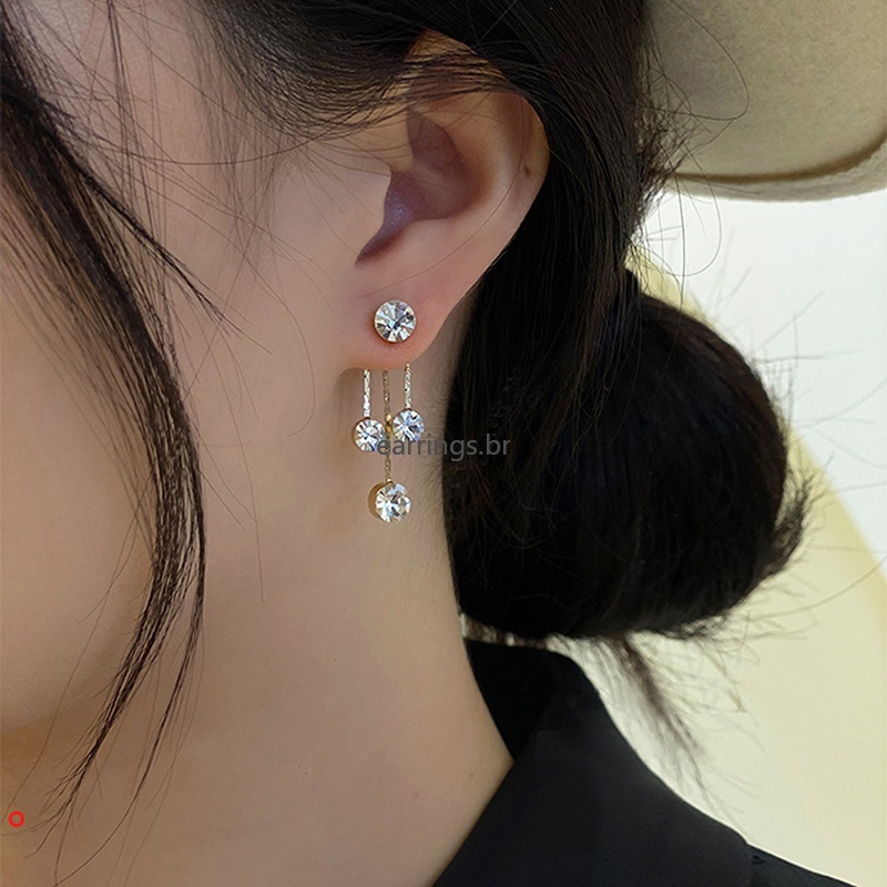 Bông tai tua rua đính ngọc trai giả thời trang cho nữ