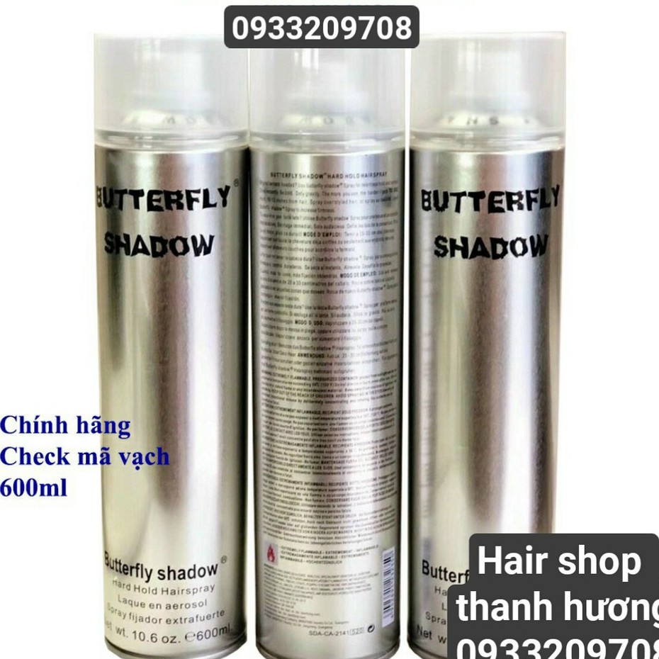 { CHINH HANG ] Keo Bạc Xịt Tóc Buttrelfy Shawdow CHUAN LOAI 1