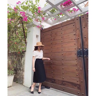 Chân váy MiDi dập ly nhỏ công sở