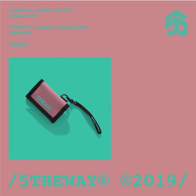 5THEWAY SQUARE WALLET - CORAL/MINT