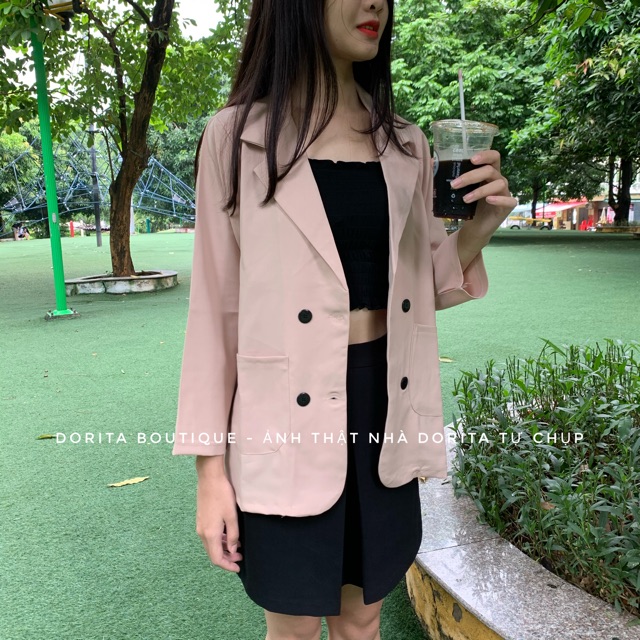 Áo khoác blazer trơn, Áo Blazer Quảng Châu - Dorita Boutique