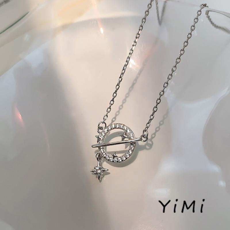 Vòng cổ mặt hình hành tinh phong cách Hàn Quốc dễ thương