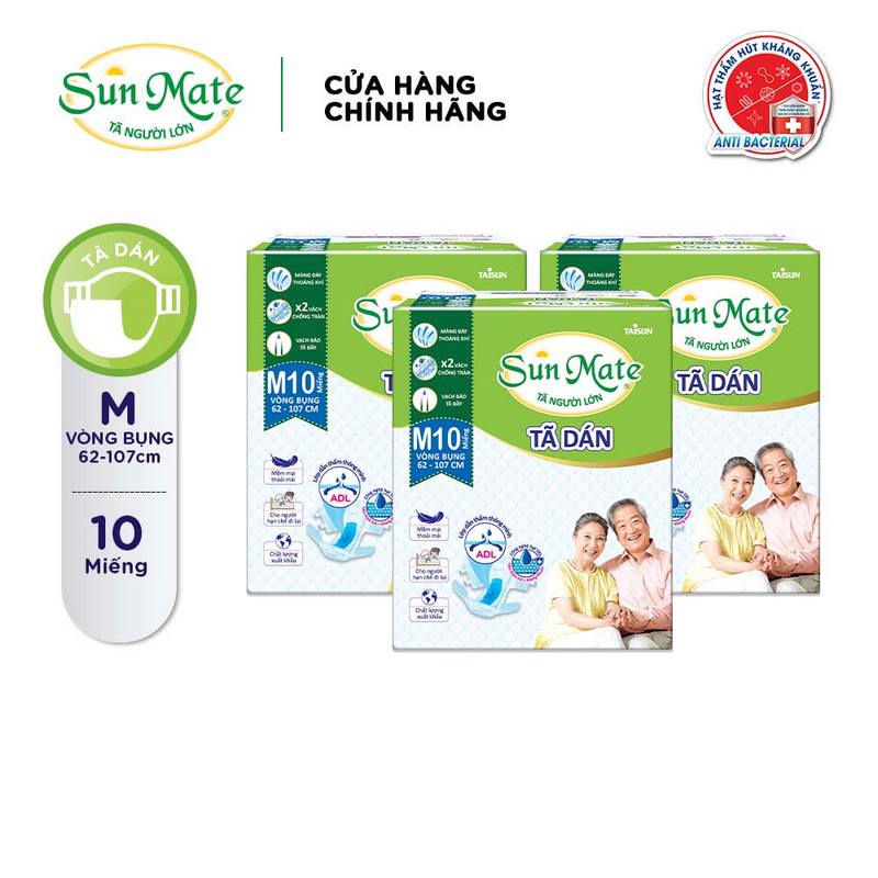 Combo 03 tã dán người lớn SunMate size M10