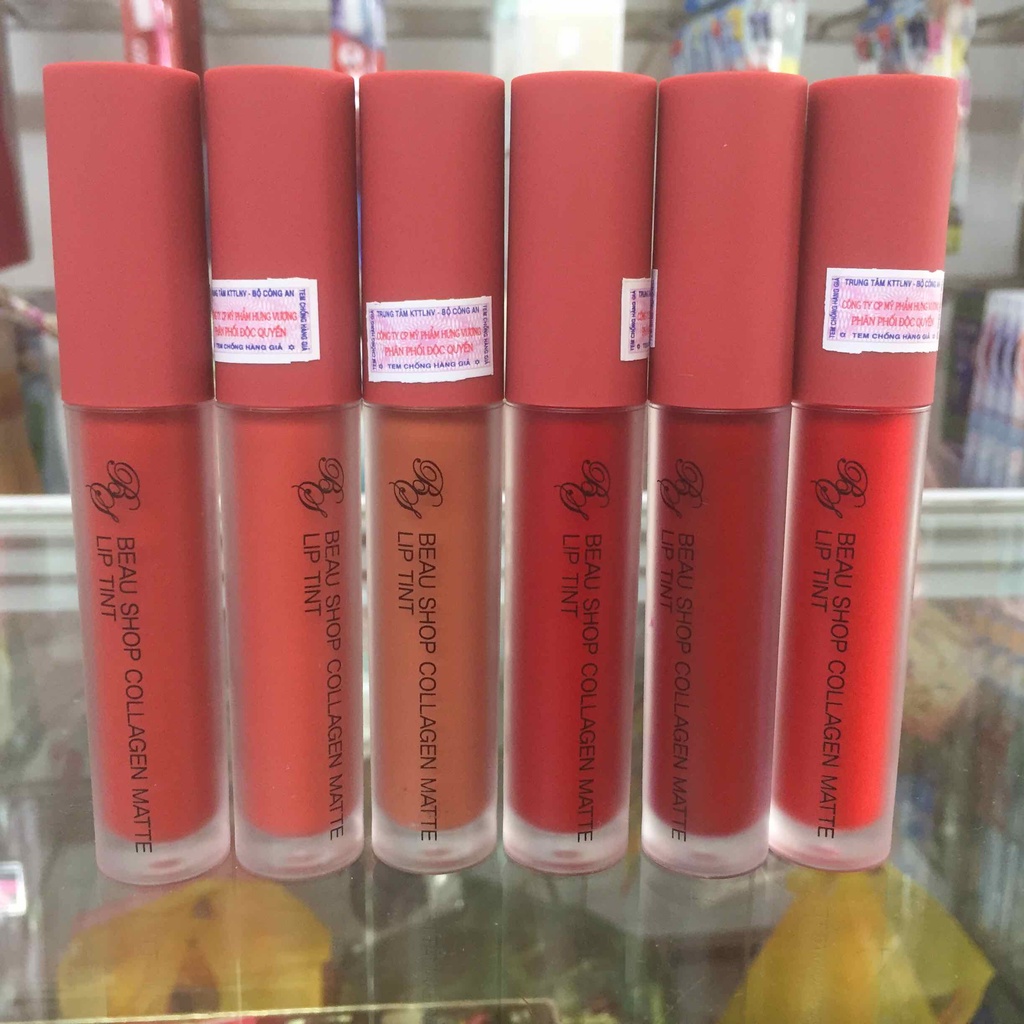 Son kem lì collagen chống nước, không lem, không thâm môi beau shop, dưỡng môi lipstick golden rose- Giảm thâm