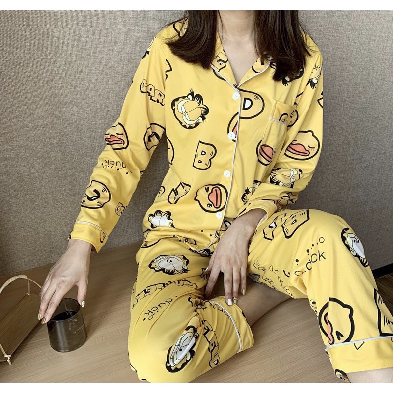 Bộ PIJAMA cao cấp dễ thương dày ấm quần dài tay dài | BigBuy360 - bigbuy360.vn