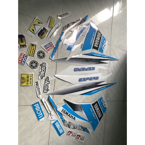 Tem exciter 50 trắng xanh ngọc