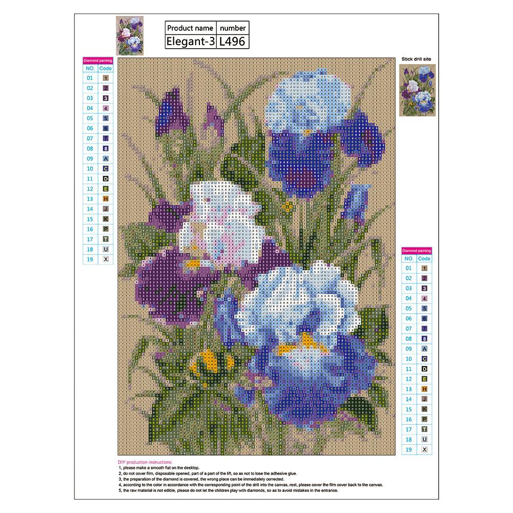 Bộ Tranh Đính Đá 5d Tự Làm Họa Tiết Hoa Độc Đáo