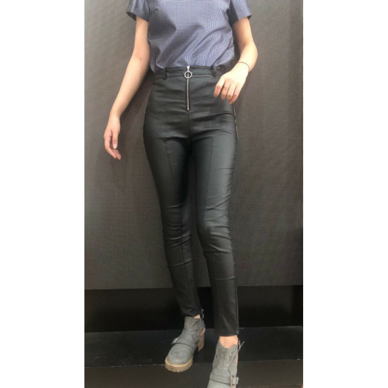 quần legging da day kéo xuất khẩu