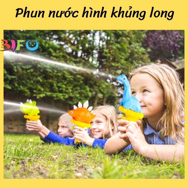 Súng nước, đồ chơi súng phun nước cầm tay hình cá sấu, cá mập, hươu cao cổ, khủng long đáng yêu cho bé