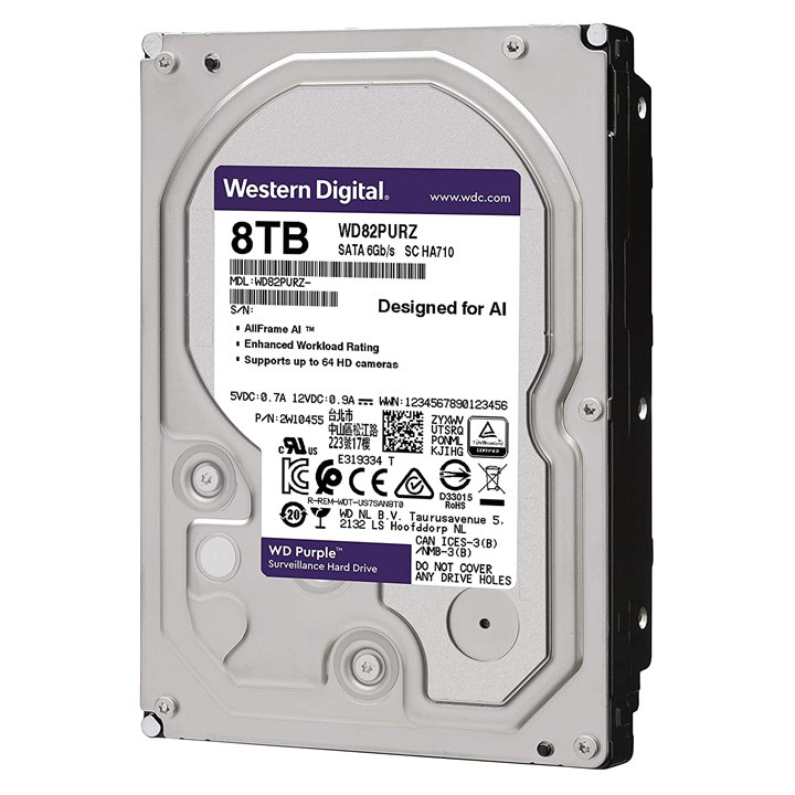 Ổ cứng 3.5 inch SATA Western Digital WD Purple 10TB 8TB 6TB 4TB - bảo hành 3 năm | WebRaoVat - webraovat.net.vn