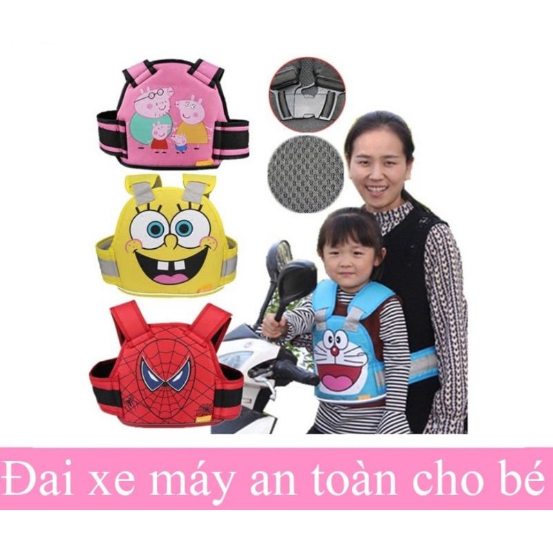 Đai Ngồi Đi Xe Máy Có Phản Quang An Toàn Cho Bé Loại 1