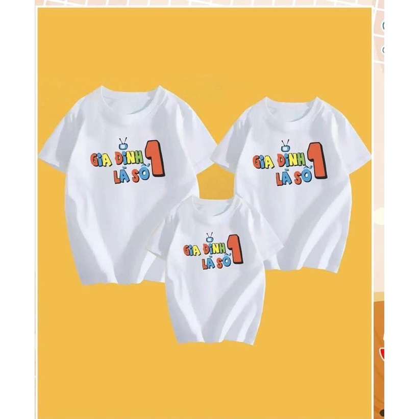 Áo thun gia đình là số 1 chất cotton mịn mát thấm hút mồ hôi