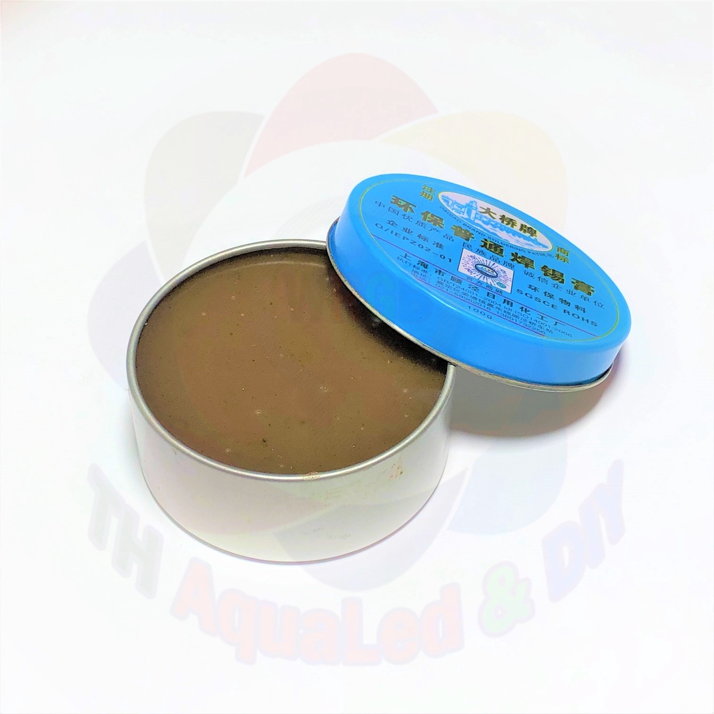 Mỡ hàn chì (thiếc) CÂY CẦU 100gr. Hỗ trợ hàn dễ dàng, chống oxy hóa. Dạng hộp thiếc thẩm mĩ