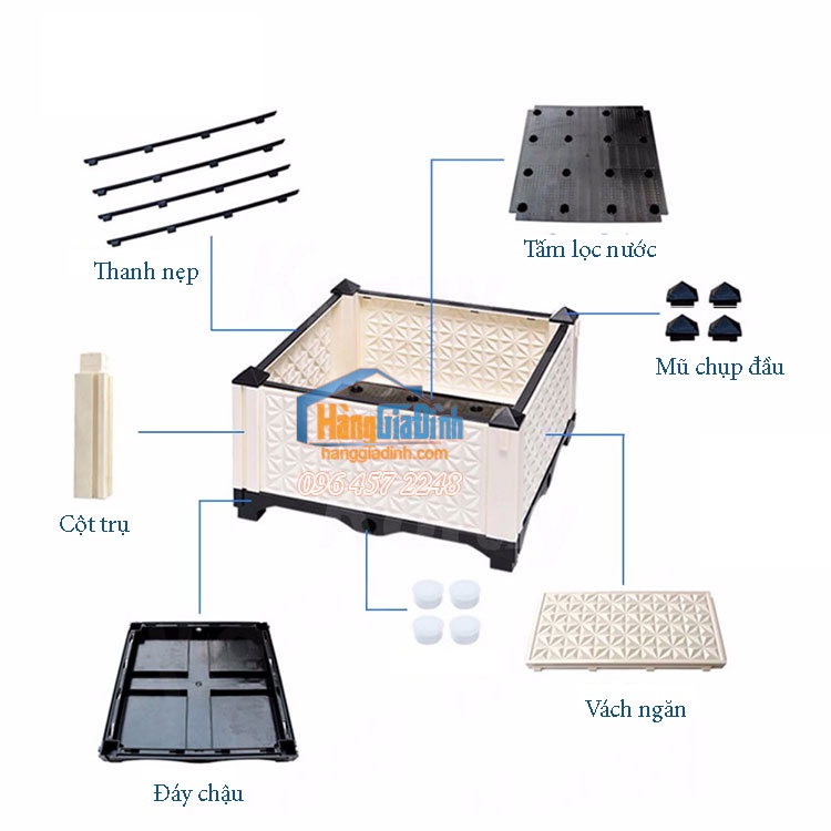 Vách chậu ghép Đài Loan TQ45